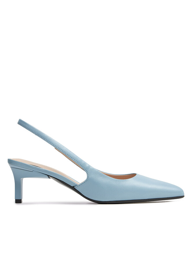Calvin Klein Sandále Calvin Klein Heel Slingback Pump 50 Pearl Lth HW0HW02069 Modrá