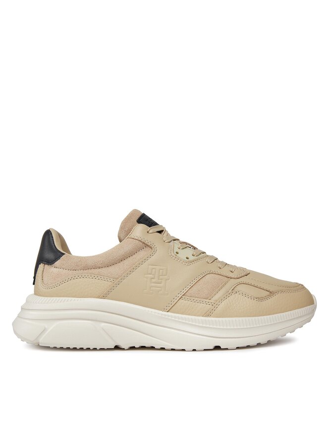 Tommy Hilfiger Снікерcи Tommy Hilfiger Modern Runner Premium Lth FM0FM04879 Бежевий