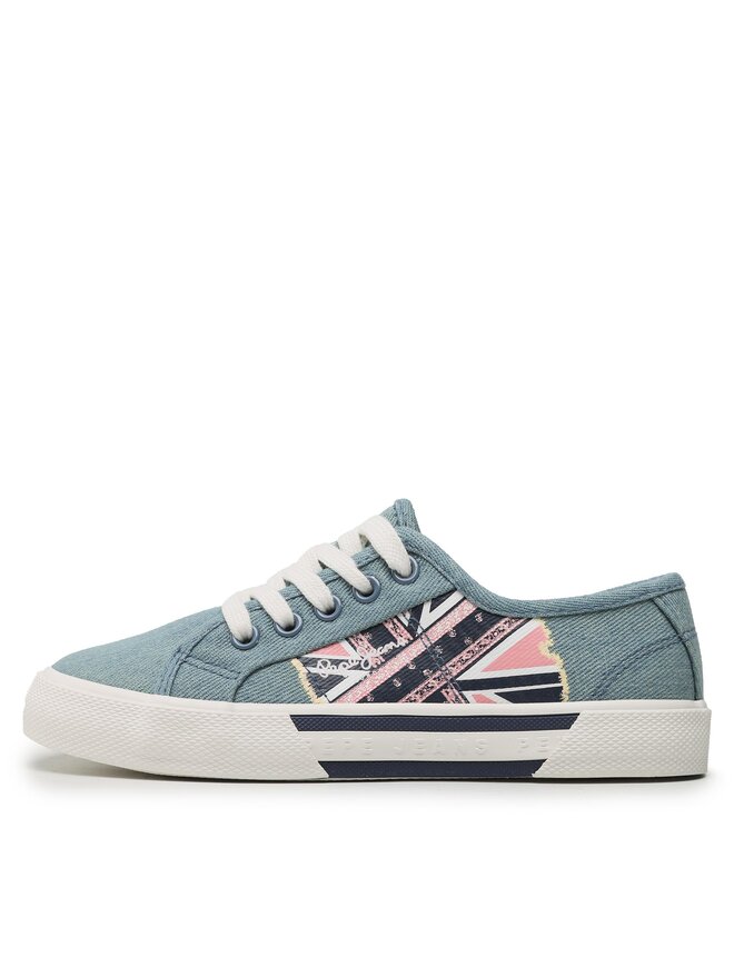 Pepe Jeans Tenisky Pepe Jeans Brady Flag G PGS30563 Modrá