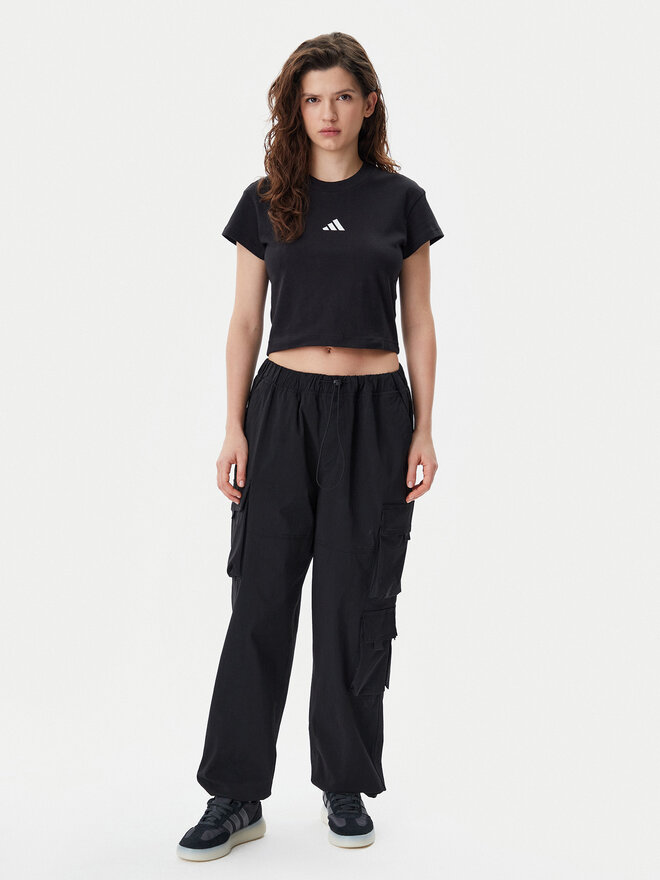 adidas adidas Marškinėliai Future Icons Small Logo Baby JE4000 Juoda Slim Fit