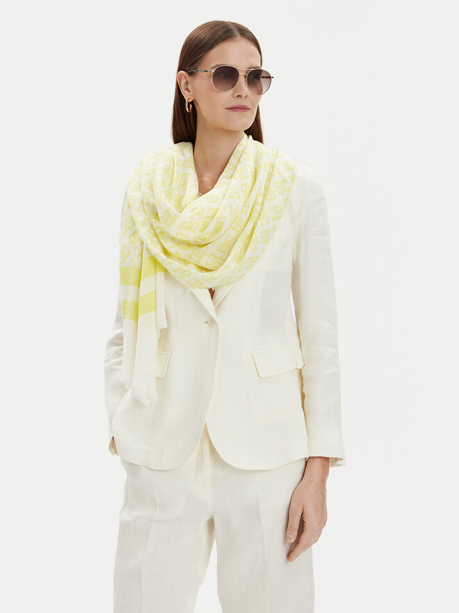 Tommy Hilfiger Šallīte Tommy Hilfiger Beach Summer Mono Scarf AW0AW16030 Dzeltens