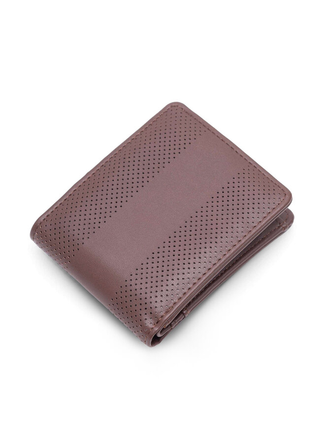 Lanetti Portafoglio piccolo da uomo Lanetti 4M1-001-AW23 Marrone