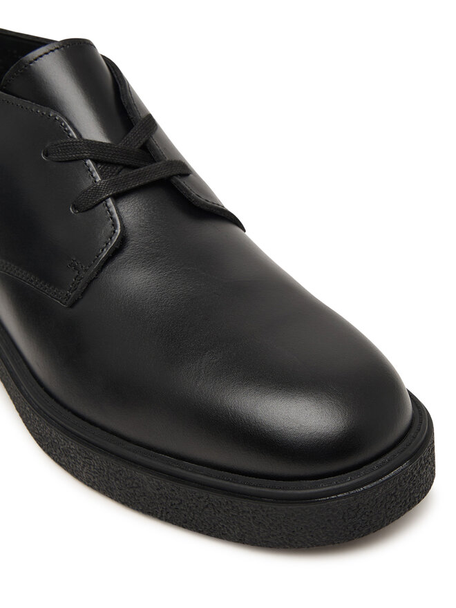 Calvin Klein Schnürschuhe Calvin Klein Text Rubber Desert Boot Lth HM0HM02255 Schwarz
