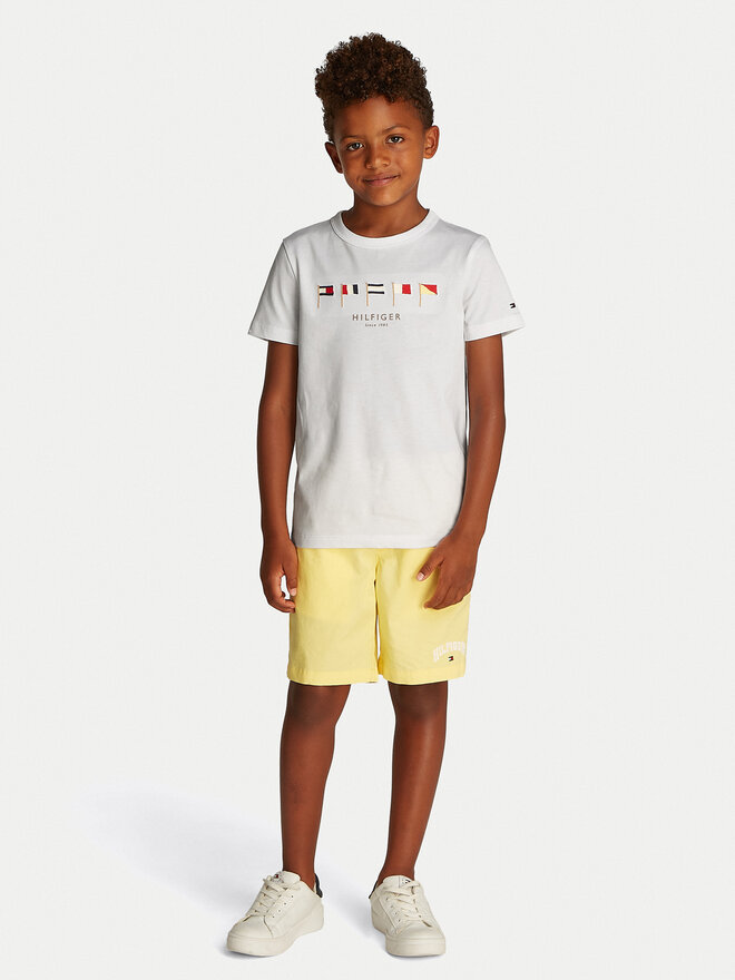 Tommy Hilfiger Tommy Hilfiger Camiseta Multiflag KB0KB09532 S Blanco Regular Fit