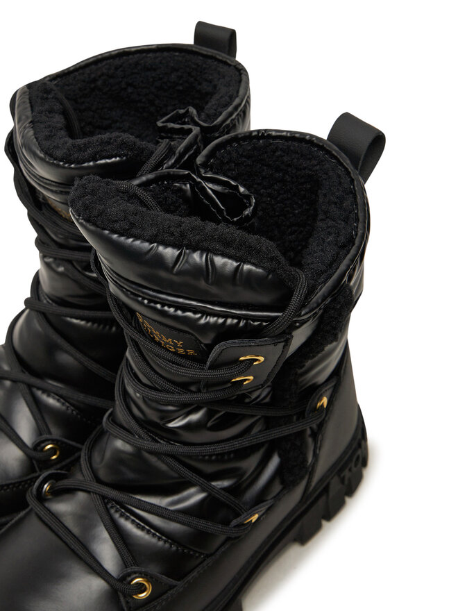 Tommy Hilfiger Апрески Tommy Hilfiger Fur Boot T3A5-33610-1695 S Черен