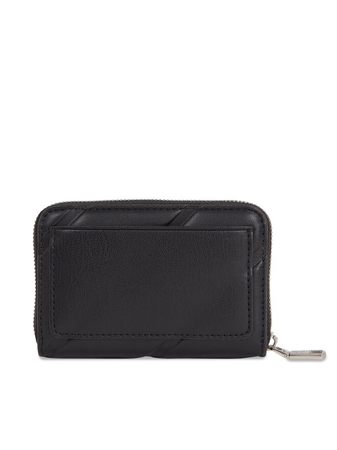 Calvin Klein Jeans Malá dámska peňaženka Calvin Klein Jeans Quilted Med Zip Around K60K611972 Čierna