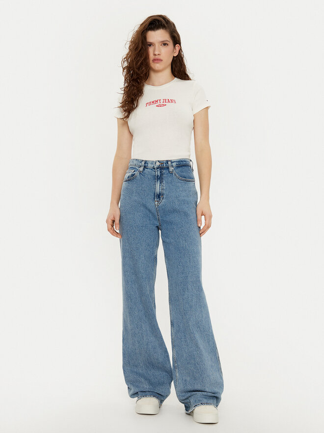 Tommy Jeans Tommy Jeans Camiseta DW0DW19435 Écru Slim Fit