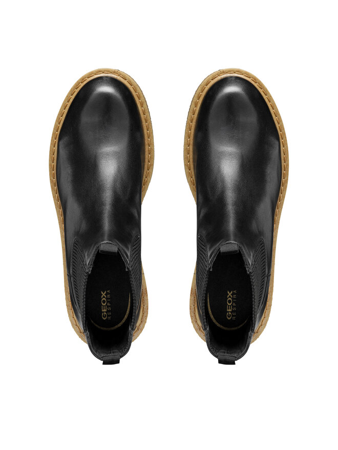 Geox Kotníková obuv s elastickým prvkem Geox D Elidea D36VEC 043NH C9999 Černá