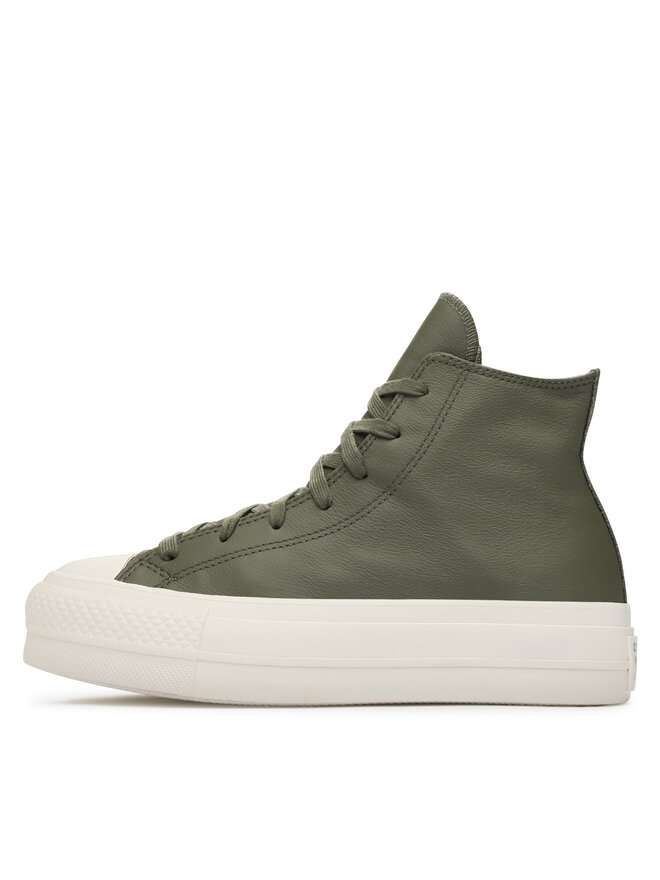 Converse Scarpe da ginnastica Converse Chuck Taylor All Star Lift Platform Leather A07131C Verde
