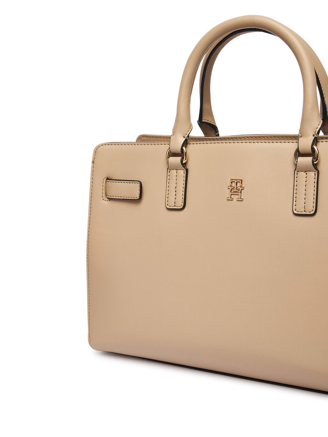 Tommy Hilfiger Handtasche Tommy Hilfiger Th Joy Satchel AW0AW19067 Beige