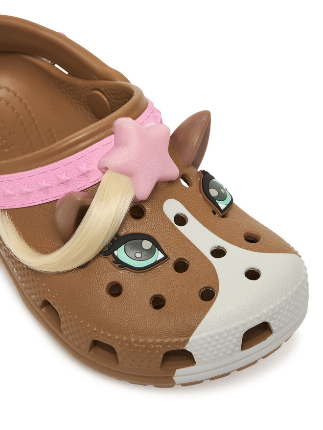 Crocs Παντόφλες Crocs Toddler Classic IAM Horse Clog 211371 Καφέ