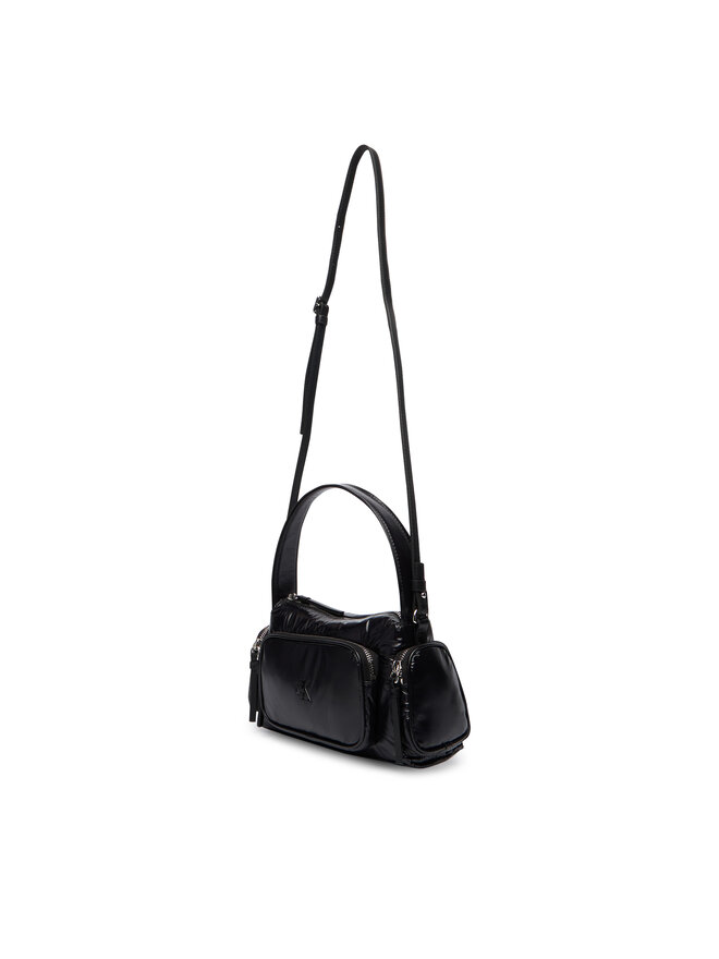 Calvin Klein Handtasche Calvin Klein Pocket Shiny Nylon Small Bag LV04F3405G Schwarz
