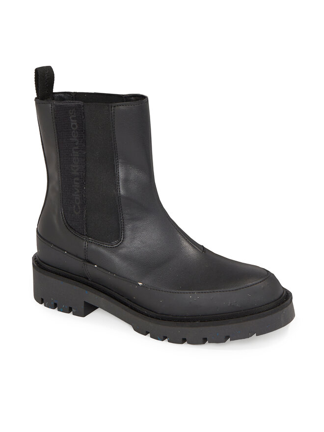 Calvin Klein Jeans Kotníková obuv s elastickým prvkem Calvin Klein Jeans Combat Mid Chelsea Wn YW0YW01254 Černá