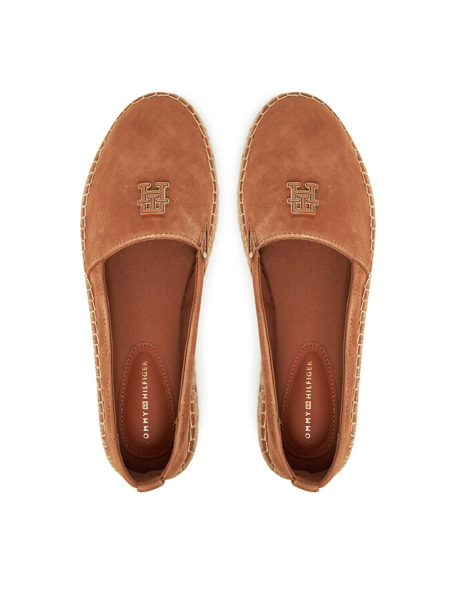 Tommy Hilfiger Espadryle Tommy Hilfiger Suede Platform Espadrille FW0FW08586 Brązowy