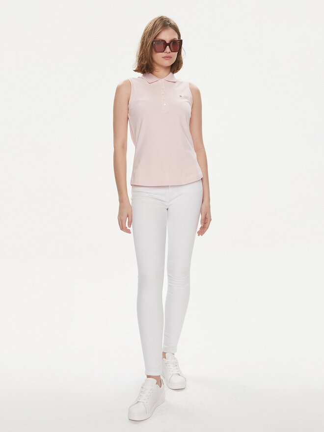 Tommy Hilfiger Tommy Hilfiger Поло 1985 WW0WW41794 Рожевий Slim Fit