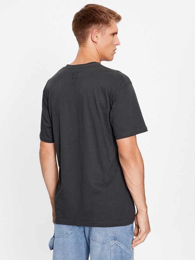 DC DC Marškinėliai Dropout Tees ADYZT05304 Juoda Regular Fit