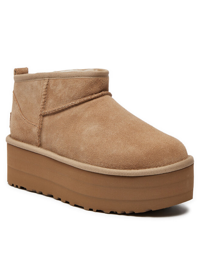 Ugg Μπότες Χιονιού Ugg Classic Ultra Mini Platform 1135092 Μπεζ