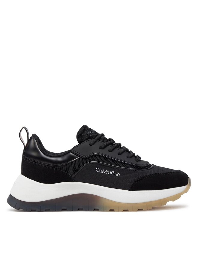 Calvin Klein Sneakersy Calvin Klein Runner Lace Up Mesh Mix HW0HW01905 Čierna