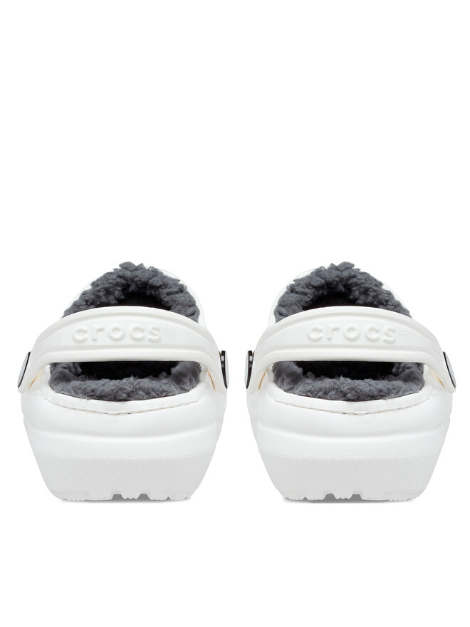 Crocs Klapki Crocs Classic Lined Clog Kids 207010 Biały
