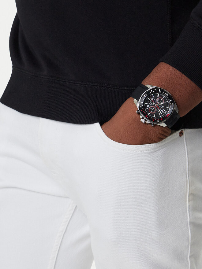Nautica Pulkstenis Nautica Sporty Chronograph NAPBSS501 Sudraba