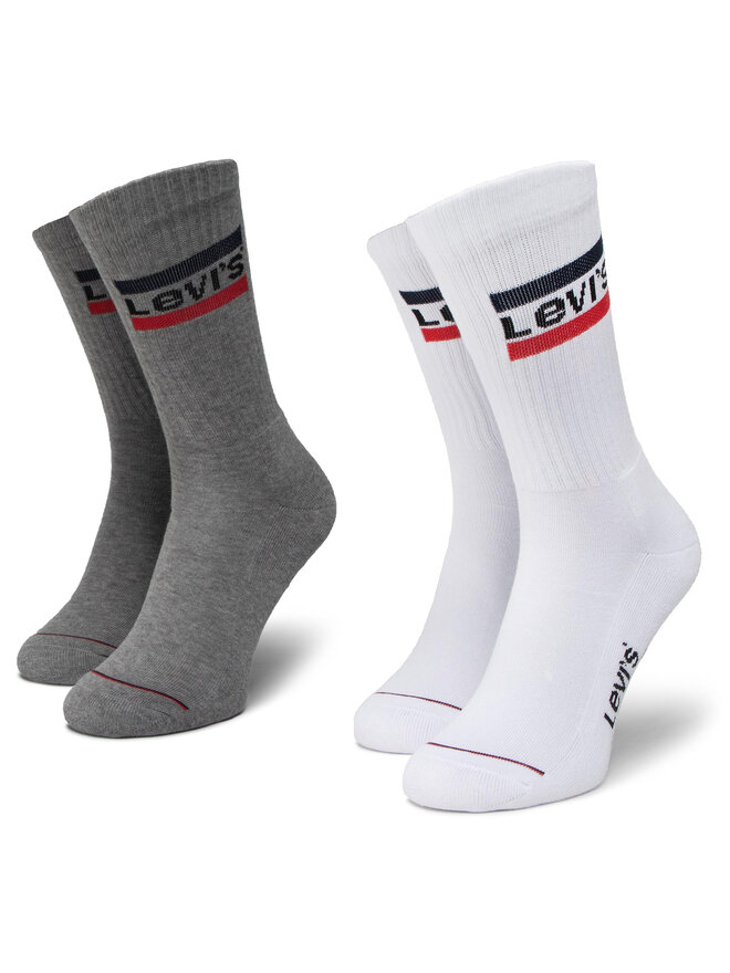 Levi's® Sada 2 párů vysokých ponožek unisex Levi's® 37157-0151 Šedá