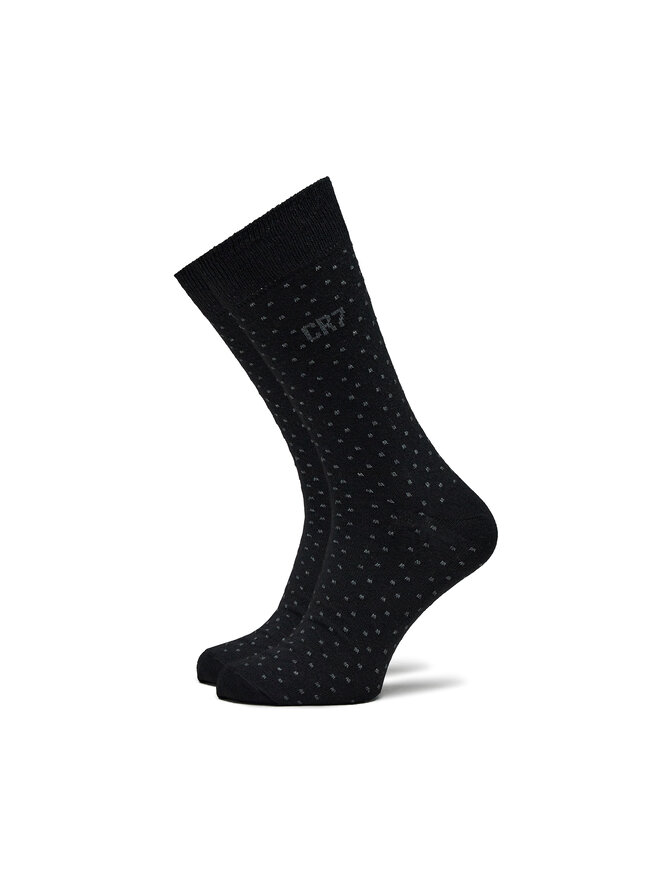 Cristiano Ronaldo CR7 7 pares de calcetines altos para hombre Cristiano Ronaldo CR7 8190-80-9000 Negro