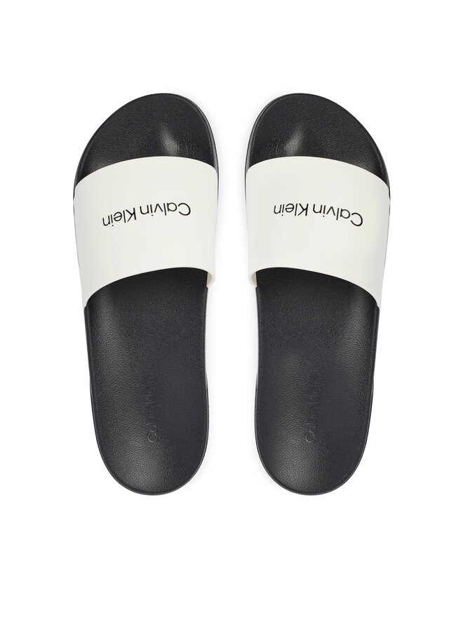 Calvin Klein Pantoletten Calvin Klein Ess Slide Monobrand Cv HM0HM02107 Weiß