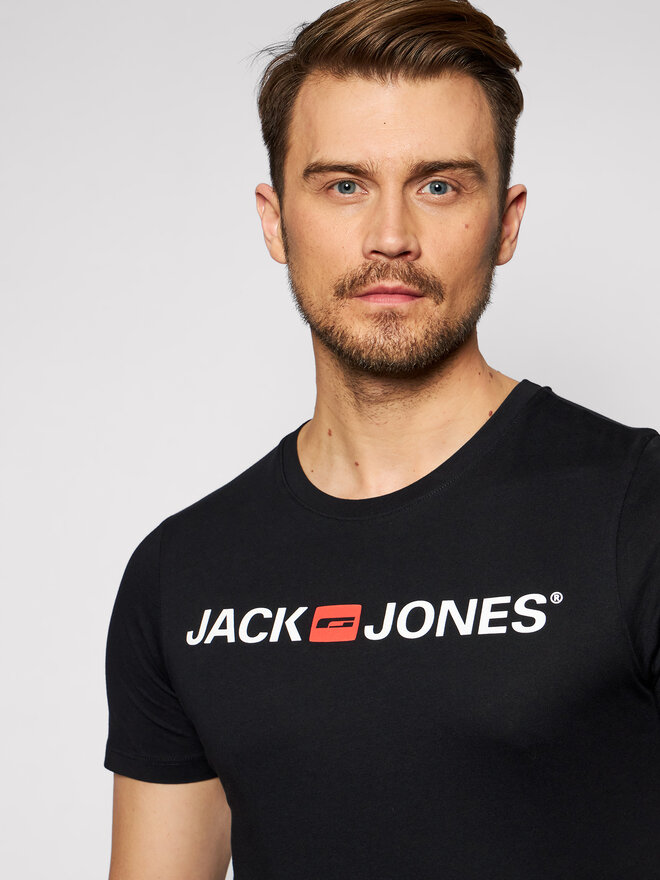 Jack&Jones Jack&Jones T-shirt Jjecorp Logo 12137126 Crna Slim Fit