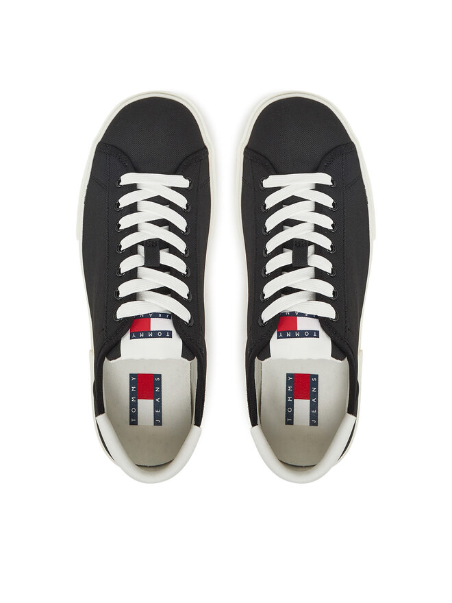 Tommy Jeans Sneakersy Tommy Jeans Tjw Flatform Canvas Sneaker EN0EN02792 Czarny