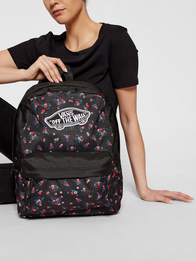 Vans realm backpack floral black shop