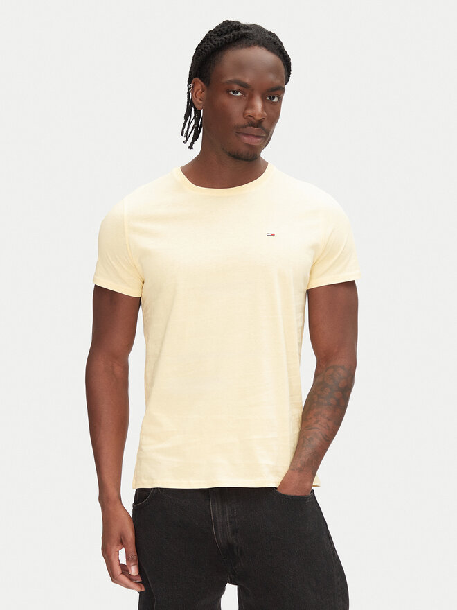 Tommy Jeans Tommy Jeans Camiseta DM0DM04411 Amarillo Slim Fit