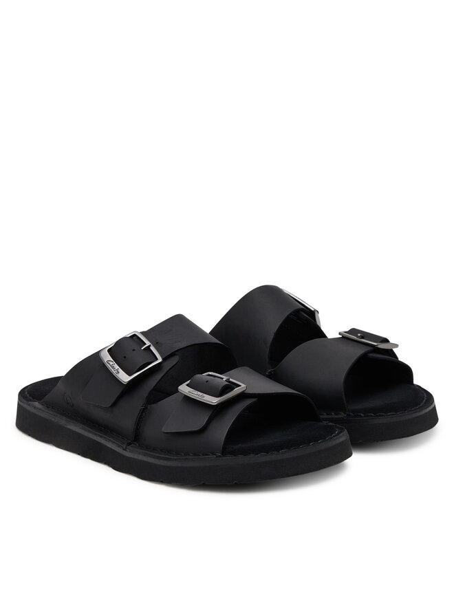 Clarks Παντόφλες Clarks Solsbury Strap 26180885 Μαύρο