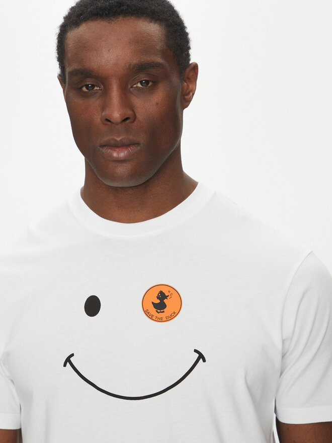 Save The Duck Save The Duck Camiseta DT1197M BESY20 Blanco Regular Fit