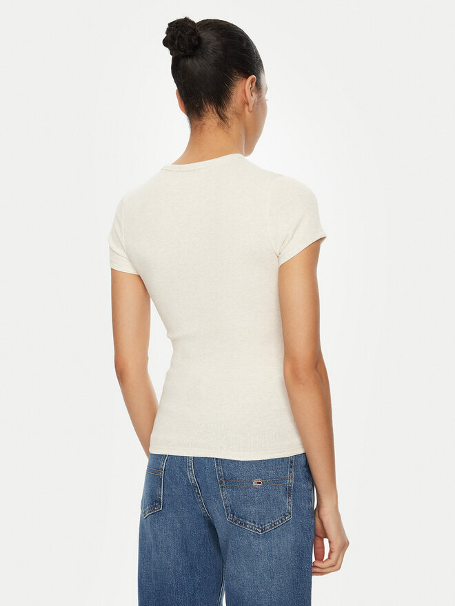 Tommy Jeans Tommy Jeans T-Shirt DW0DW20463 Beige Slim Fit