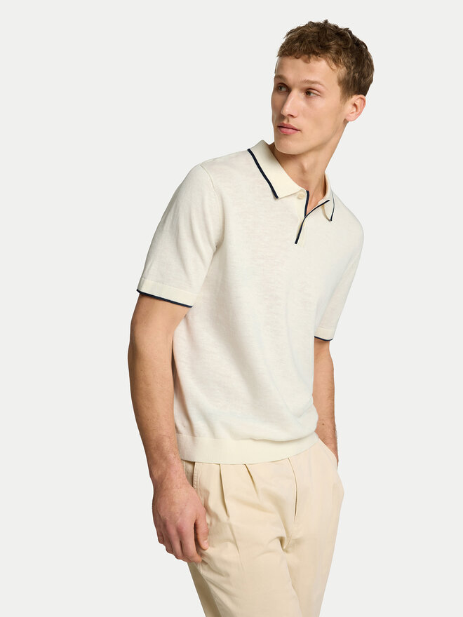 Selected Homme Selected Homme Поло 16096391 Бежевий Regular Fit