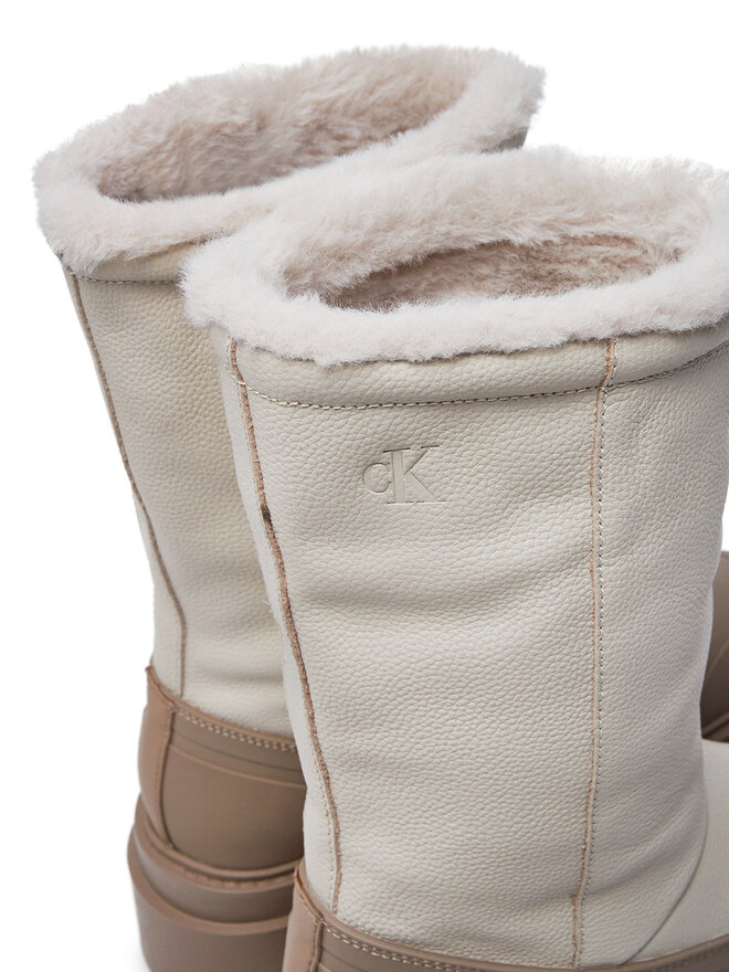 Calvin Klein Jeans Schneeschuhe Calvin Klein Jeans Flatform Chelsea Boot Padded YW0YW01558 Beige