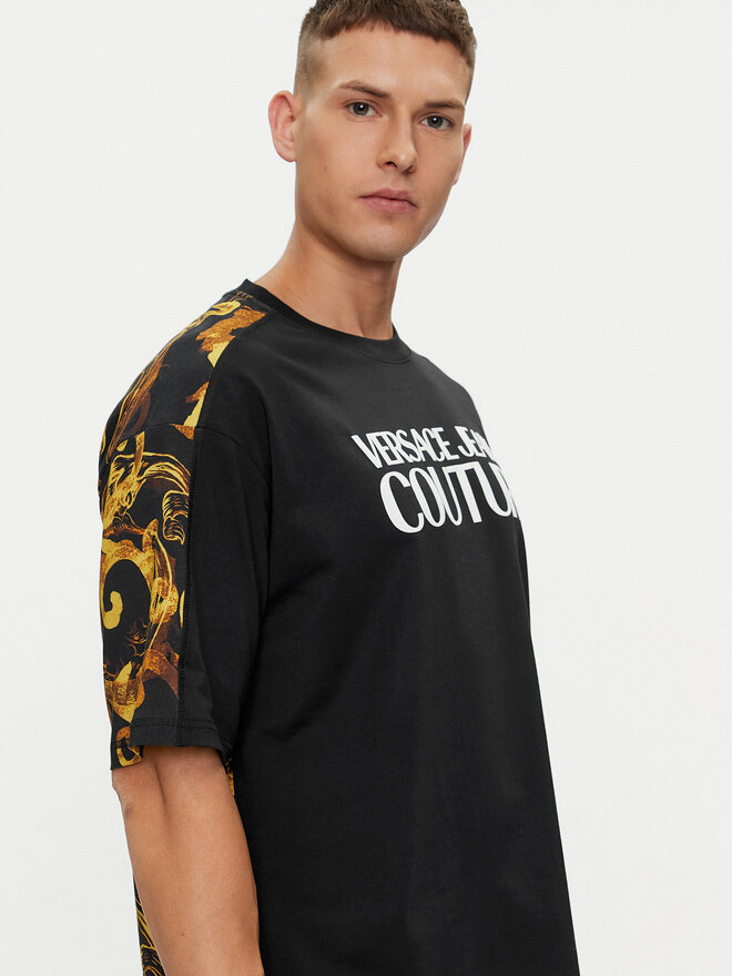 Versace Jeans Couture Versace Jeans Couture Camiseta 76GAH613 Negro Regular Fit
