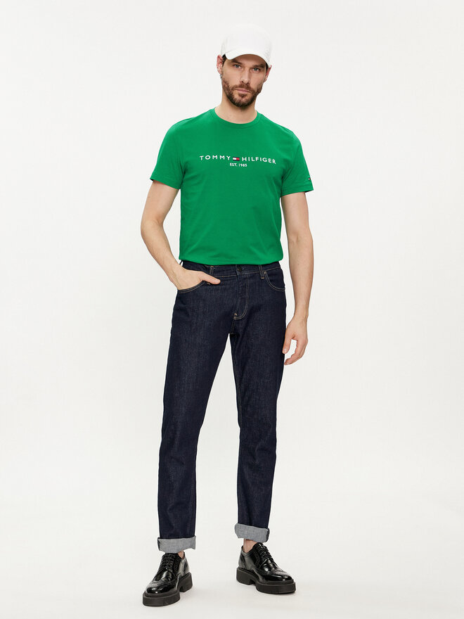 Tommy Hilfiger Tommy Hilfiger Póló Logo MW0MW11797 Zöld Regular Fit
