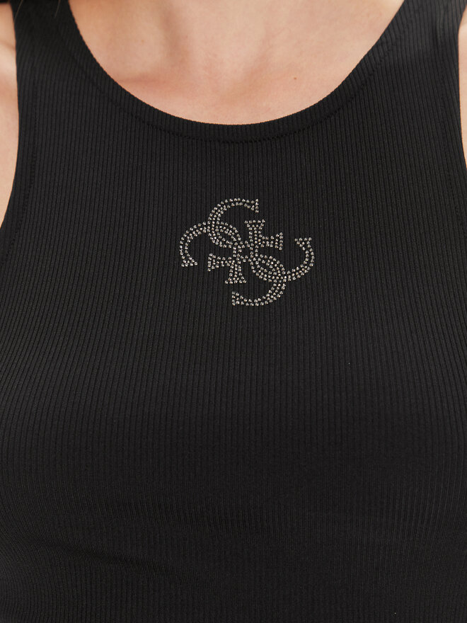 Guess Guess Felső W4RP43 KAZH2 Fekete Slim Fit