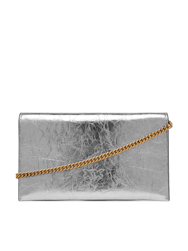 PINKO Torbica PINKO Flat Purse Mini AI 25-26 PCPL 105347 A2OT Srebrna