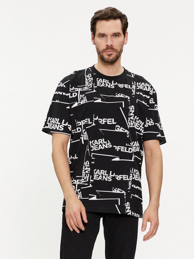 Karl Lagerfeld Jeans Karl Lagerfeld Jeans T-Shirt 240D1709 Μαύρο Relaxed Fit