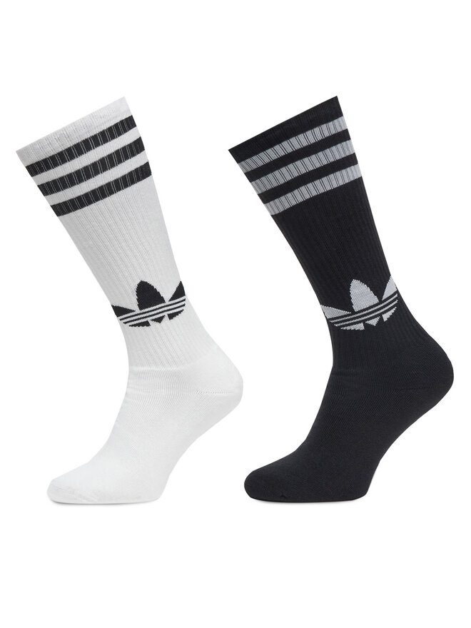 adidas Zestaw 2 par wysokich skarpet unisex adidas Knee JC8878 Biały