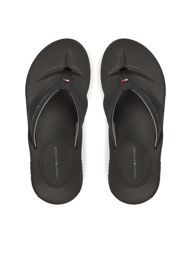 Tommy Hilfiger Japonki Tommy Hilfiger Molded Hilfiger Beach Sandal FM0FM05361 Czarny