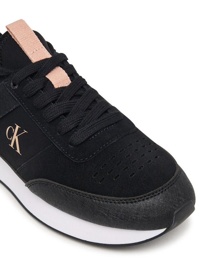 Calvin Klein Sneakers Calvin Klein Retro Runner Sock Laceup Neo Mix HW0HW03250 Schwarz