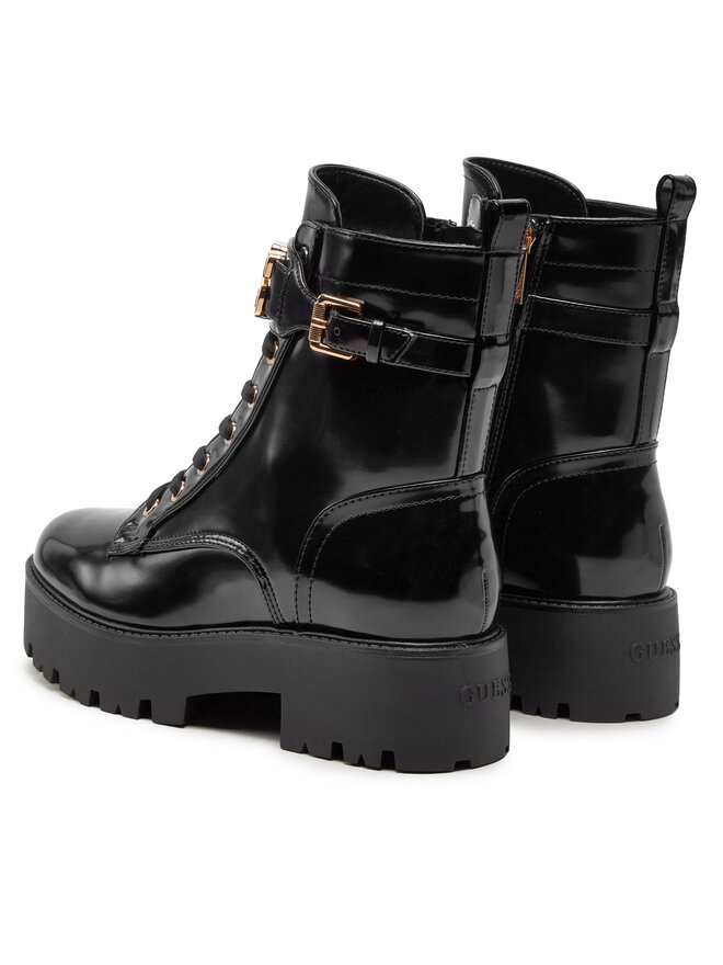 Guess Polokozačky Guess Vaires FLTSOM PAT10 Černá