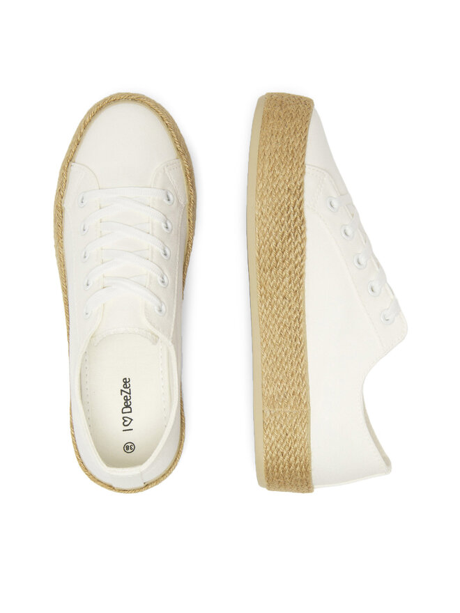 DeeZee Espadryle DeeZee WS19130-3 Biały
