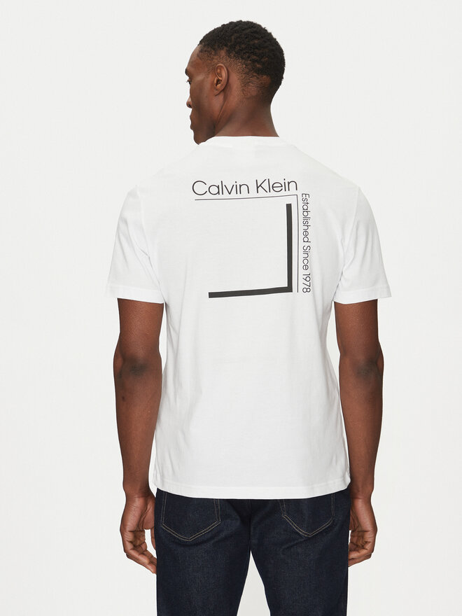 Calvin Klein Calvin Klein Camiseta Linear Box Logo K10K114152 Blanco Regular Fit