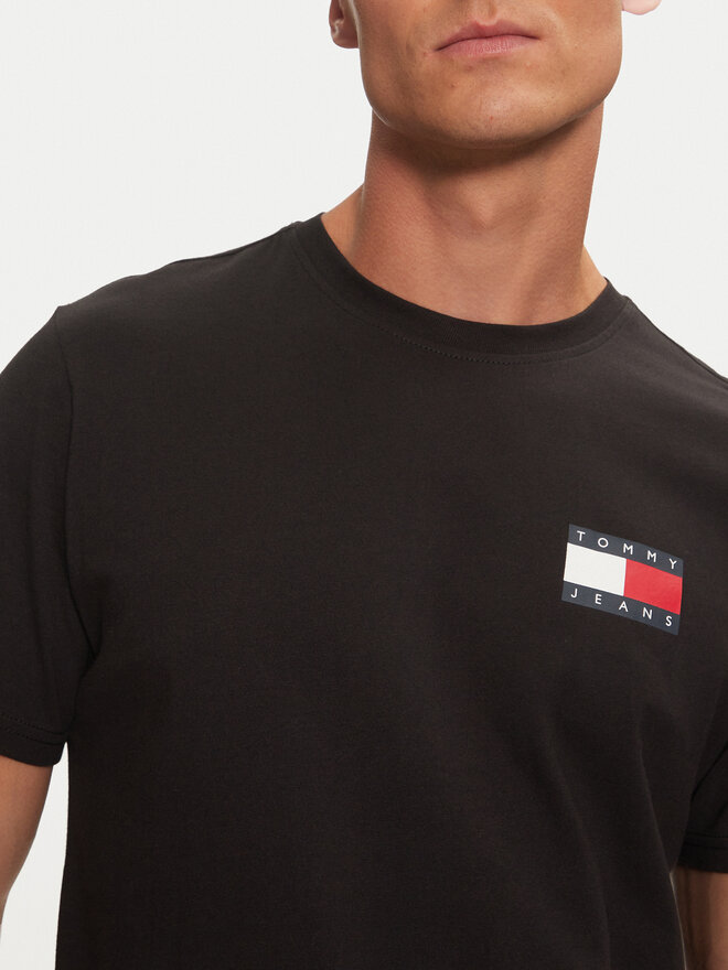 Tommy Jeans Tommy Jeans Camiseta Essential Flag DM0DM20740 Negro Slim Fit