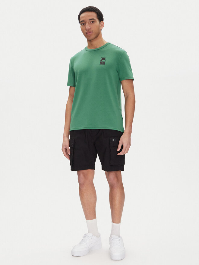 Fila Fila Marškinėliai Lennik FAM0883 Žalia Regular Fit