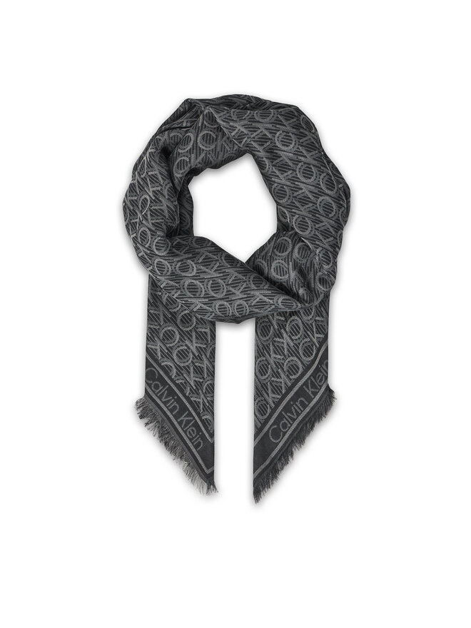 Calvin Klein Φουλάρι Calvin Klein Aop Monogram Jacquard LV04F8054G Μαύρο
